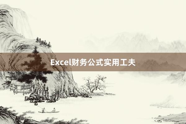 Excel财务公式实用工夫